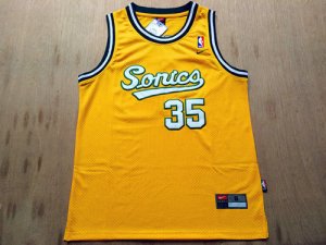 NBA 35 Durant Seattle Supersonics Maillot jaune